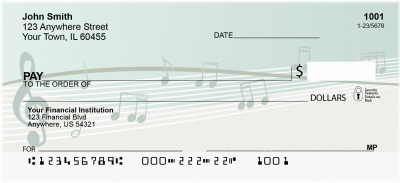 Music Note Melodies Personal Checks | QBE-94