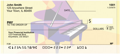 Pop Art Grand Piano Personal Checks | QBE-96
