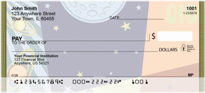 Space-age Quilted Futuristic Personal Checks | QBH-79