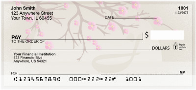 Cherry Blossom Serenity - J Monogram Checks | QBJ-68