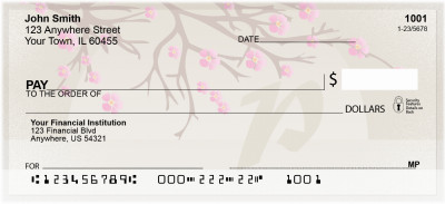 Cherry Blossom Serenity - P Monogram Checks | QBJ-74