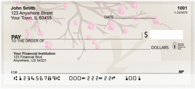 Cherry Blossom Serenity - Y Monogram Checks | QBJ-83
