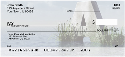 Letter A In The Sea Monogram Personal Checks | QBK-38