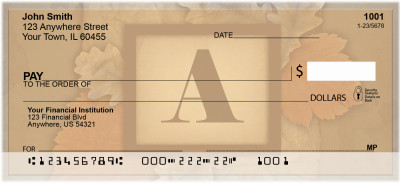 Nature In Vintage Monogram - A Personal Checks | QBK-55