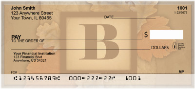 Nature In Vintage Monogram - B Personal Checks | QBK-56