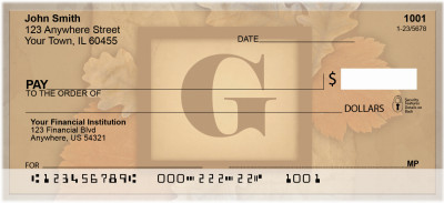 Nature In Vintage Monogram - G Personal Checks | QBK-61