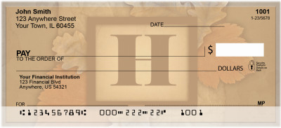 Nature In Vintage Monogram - H Personal Checks | QBK-62