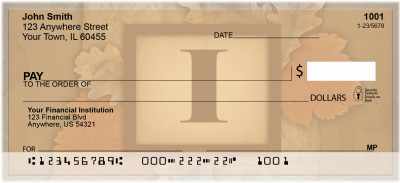 Nature In Vintage Monogram - I Personal Checks | QBK-63