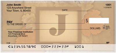 Nature In Vintage Monogram - J Personal Checks | QBK-64