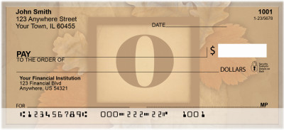 Nature In Vintage Monogram - O Personal Checks | QBK-69