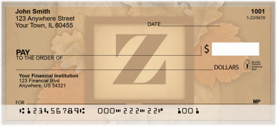 Nature In Vintage Monogram - Z Personal Checks | QBK-80