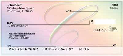 Rainbow Art Monogram - C Personal Checks | QBL-10