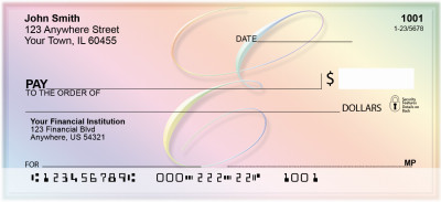 Rainbow Art Monogram - E Personal Checks | QBL-12