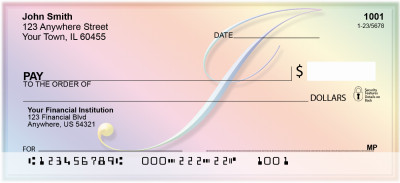 Rainbow Art Monogram - I Personal Checks | QBL-16