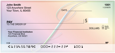 Rainbow Art Monogram - J Personal Checks | QBL-17