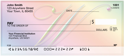 Rainbow Art Monogram - W Personal Checks | QBL-30
