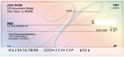Rainbow Art Monogram - X Personal Checks | QBL-31