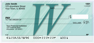 Restoration Monograms - W Personal Checks | QBL-56