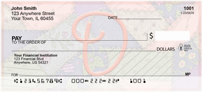 Shabby Chic Monograms - D Personal Checks | QBL-63