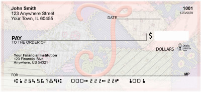 Shabby Chic Monograms - J Personal Checks | QBL-69