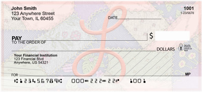 Shabby Chic Monograms - L Personal Checks | QBL-71