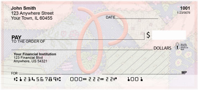Shabby Chic Monograms - P Personal Checks | QBL-75