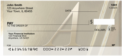 Solid Gold Monograms - A Personal Checks | QBL-86