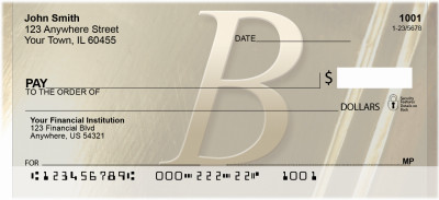 Solid Gold Monograms - B Personal Checks | QBL-87