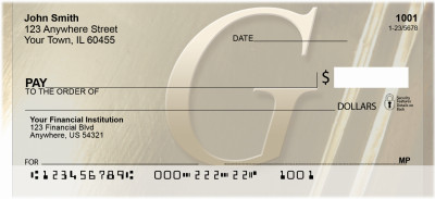 Solid Gold Monograms - G Personal Checks | QBL-92