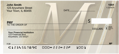 Solid Gold Monograms - M Personal Checks | QBL-98