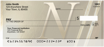 Solid Gold Monograms - N Personal Checks | QBL-99