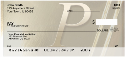 Solid Gold Monograms - P Personal Checks | QBM-02