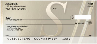 Solid Gold Monograms - S Personal Checks | QBM-05