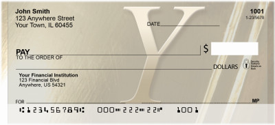 Solid Gold Monograms - Y Personal Checks | QBM-11