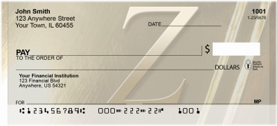 Solid Gold Monograms - Z Personal Checks | QBM-12