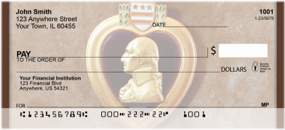 Purple Heart Personal Checks | QBM-24