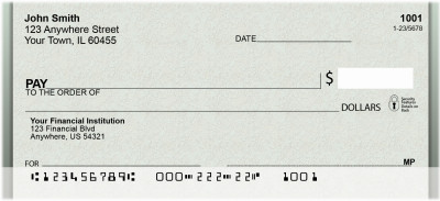 Classic Sage Fabric Personal Checks | QBN-10
