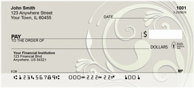 Raised Floral Abstracts Personal Checks | QBN-32