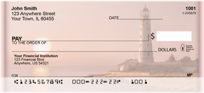 Lighthouses At Dusk Personal Checks | QBP-43
