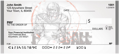 Football Grunge Personal Checks | QBQ-11