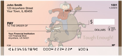 Bull Riding Tough Personal Checks | QBQ-43