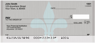 Contemporary Fleur de Lis Personal Checks | QBQ-86