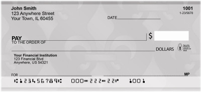 Masculine Fleur de Lis Personal Checks | QBQ-87