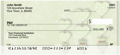 Green Topiary Treasures Personal Checks | QBR-17