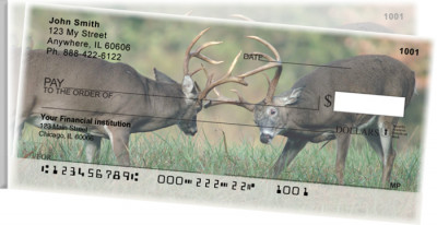 Big Horned Buck Deers Side Tear Personal Checks | STANK-71