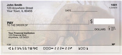 Elephants in the Wild Personal Checks | ZANI-67