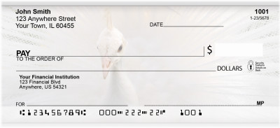 White Peacock Personal Checks | ZANJ-55