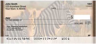 Zebras At Sunset Personal Checks | ZANJ-95