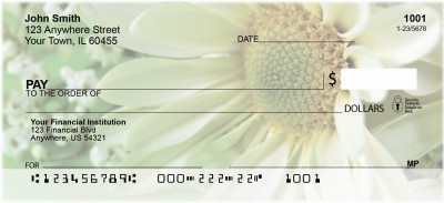 Daisies On Green Personal Checks | ZFLO-14