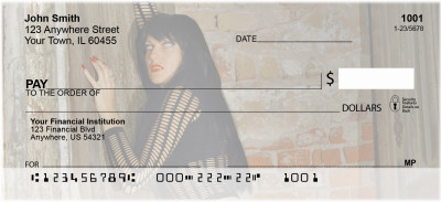Female Vampire In Gothic Castle Personal Checks | ZFUN-09